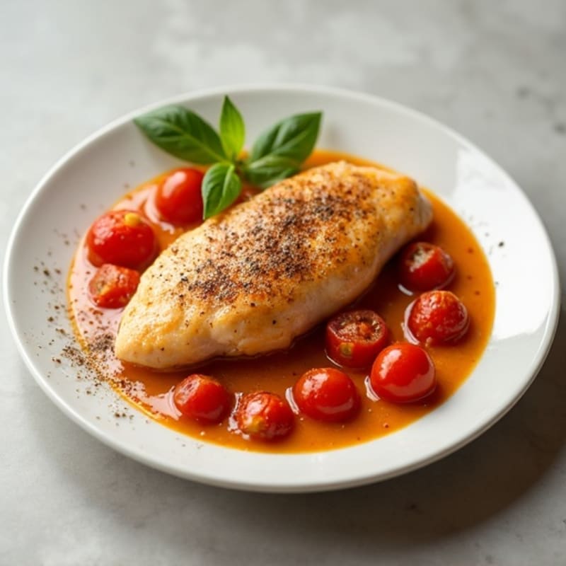 Creamy Spiced Chicken with Simmered Tomatoes