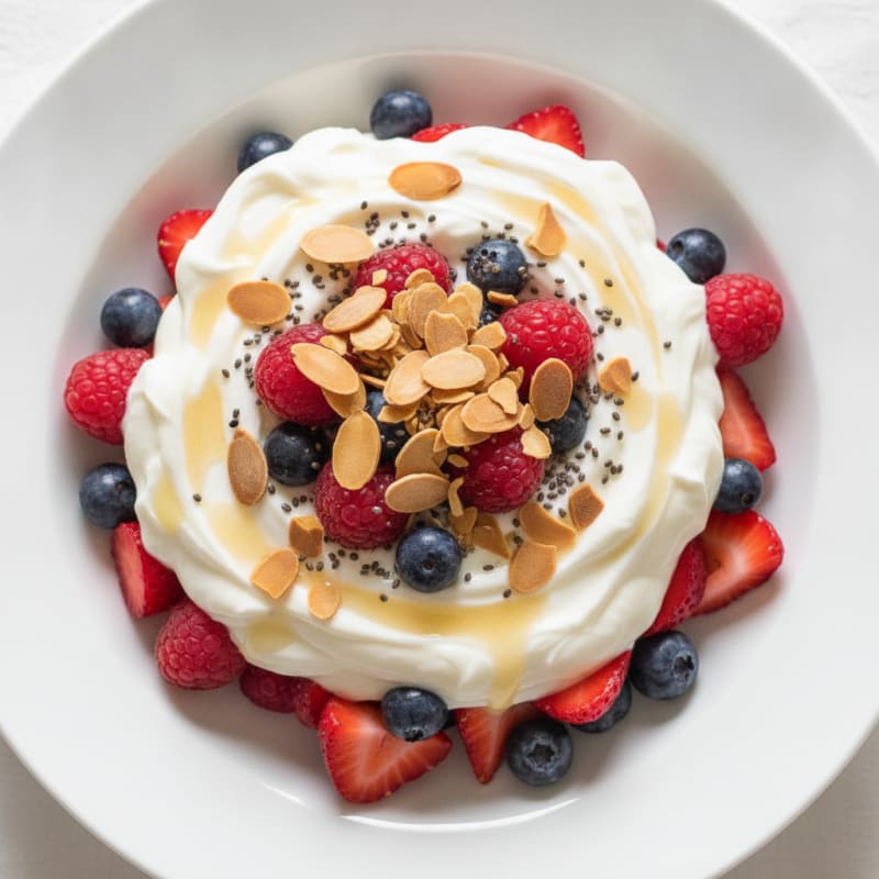 Creamy Greek Yogurt Protein Parfait with Mixed Berries