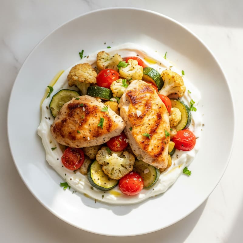 Greek Yogurt Vegetable Medley