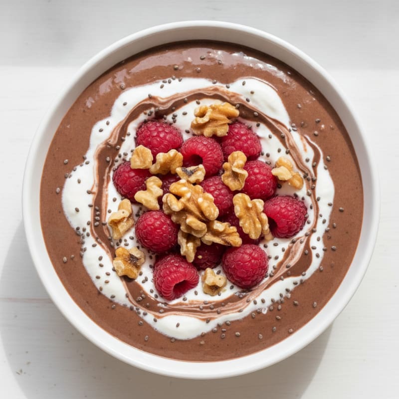 Silky Chocolate Protein Pudding with Greek Yogurt