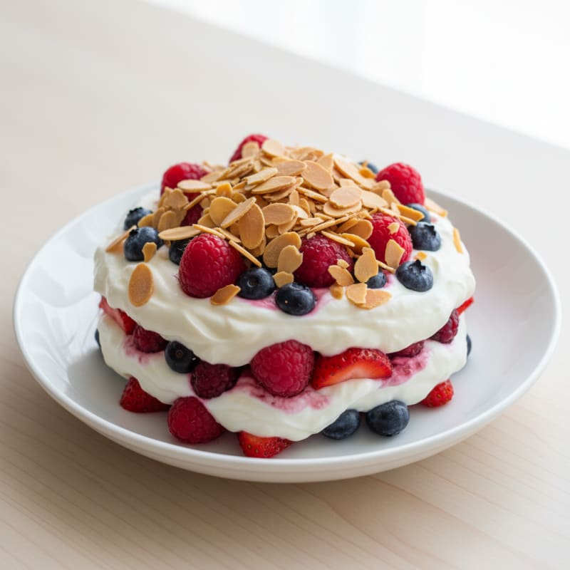 Greek Yogurt Protein Parfait with Mixed Berries