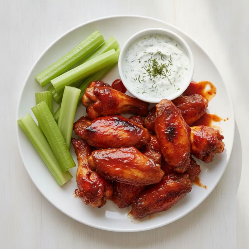 Spicy BBQ Glazed Chicken Wings