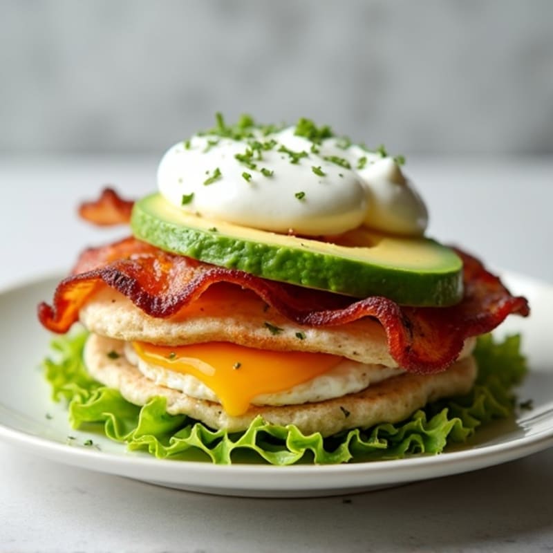 Crispy Turkey Bacon and Avocado Lettuce Stack
