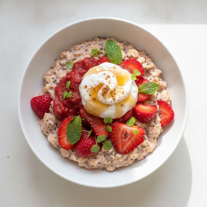Strawberry Shortcake Overnight Oats