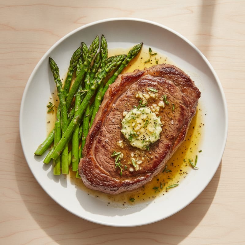 Pan-Seared Steak with Garlic Herb Butter
