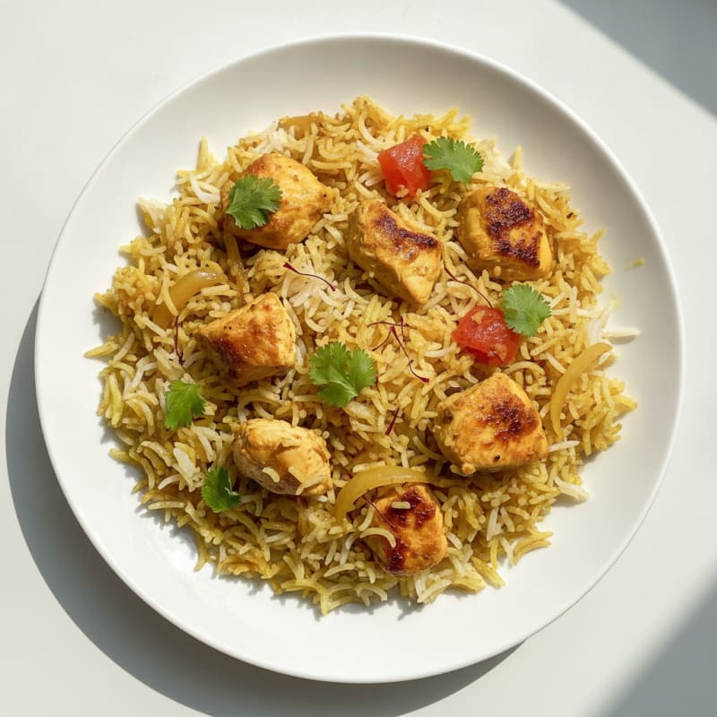 Chicken Biryani with Saffron Rice