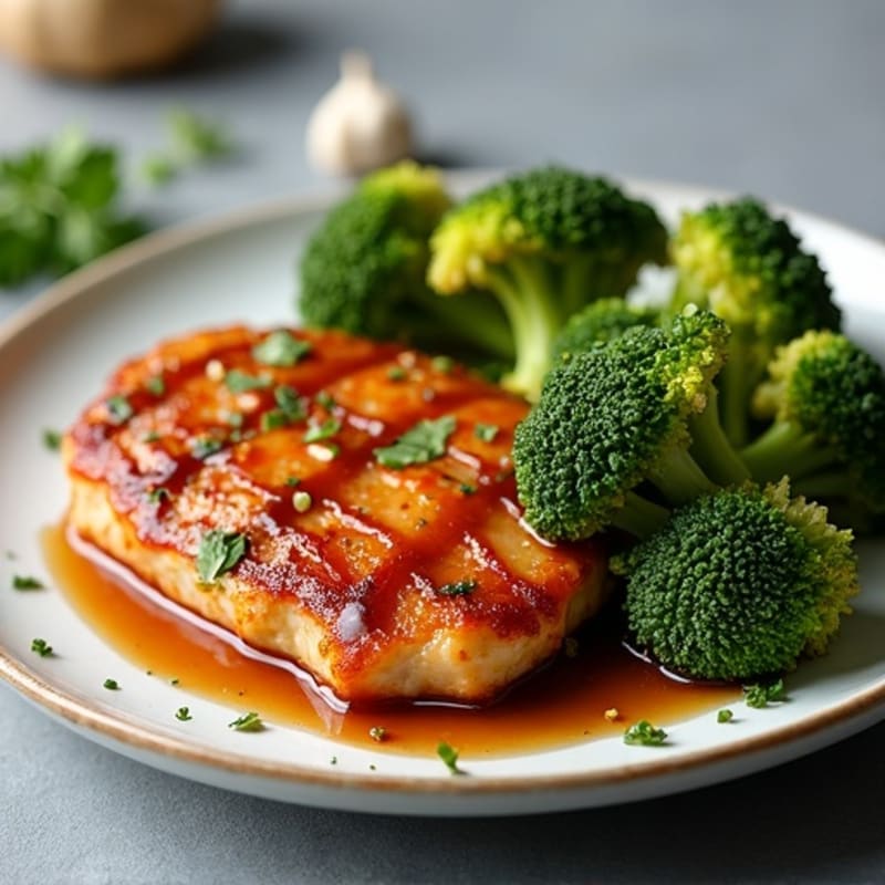 Crispy Teriyaki Chicken with Roasted Broccoli