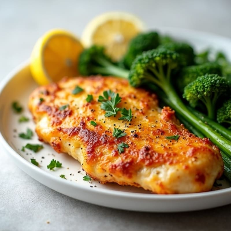 Crispy Lemon-Garlic Chicken with Tender Roasted Broccolini