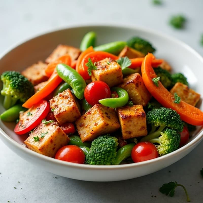 Crispy Maple Glazed Tempeh Stir-Fry with Fresh Vegetables