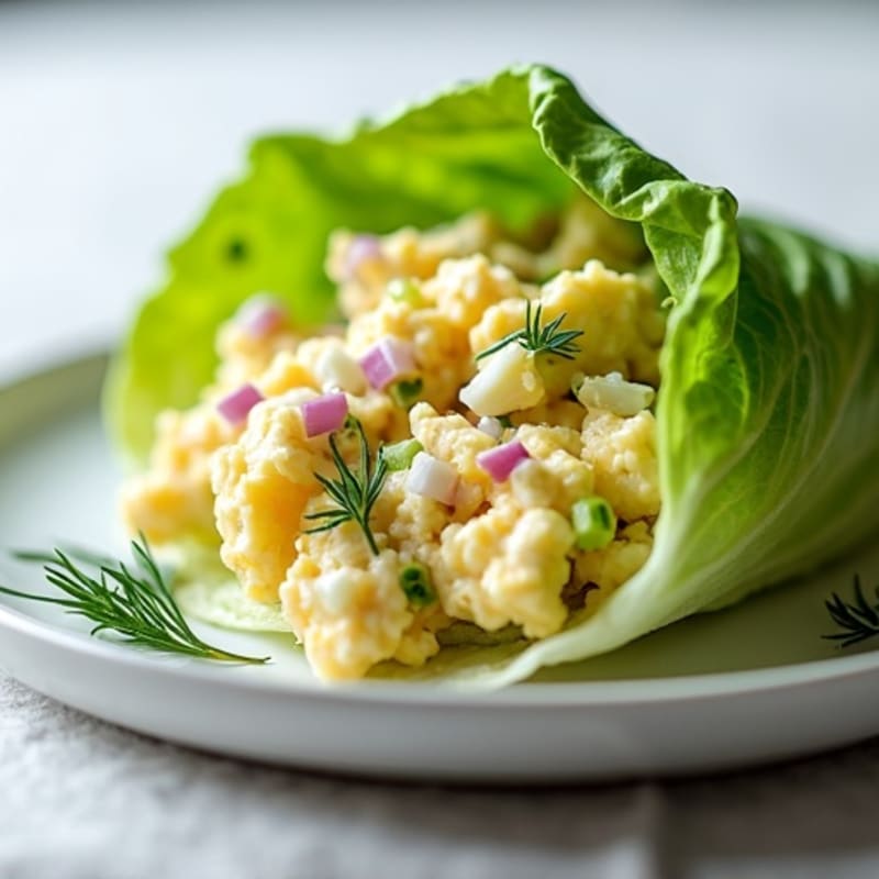 Creamy Greek Yogurt Egg Salad Lettuce Wrap