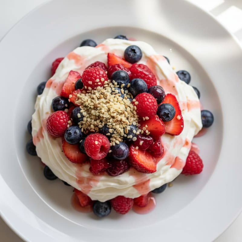 Greek Yogurt Protein Parfait with Mixed Berries