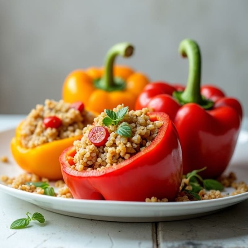 Hearty Lean Ground Turkey Stuffed Bell Peppers