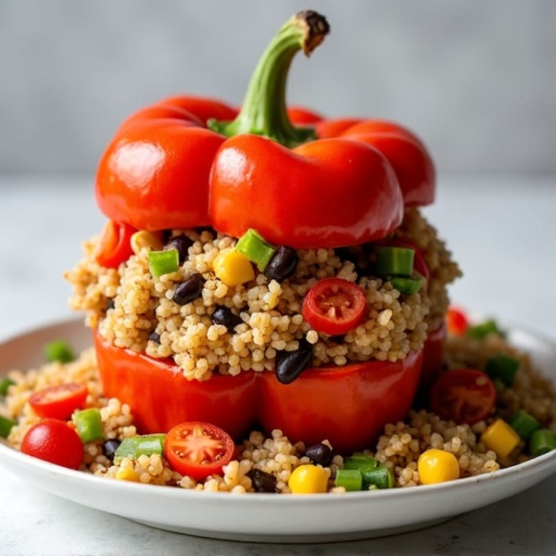 Zesty Quinoa Stuffed Bell Peppers