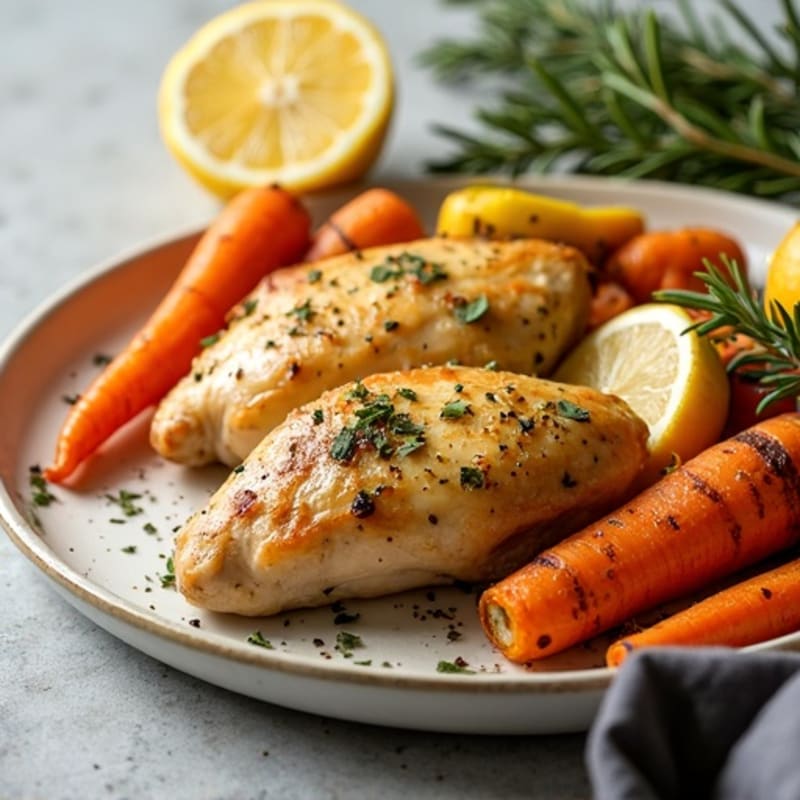 Sheet Pan Lemon-Herb Chicken and Roasted Crispy Root Vegetables