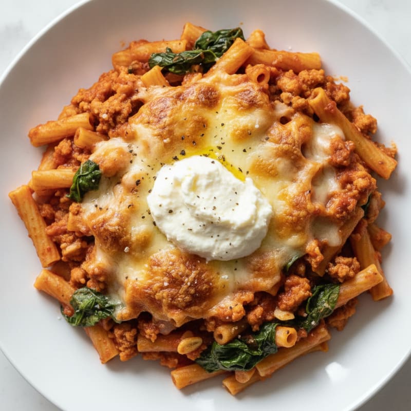 Classic Baked Ziti with Ricotta