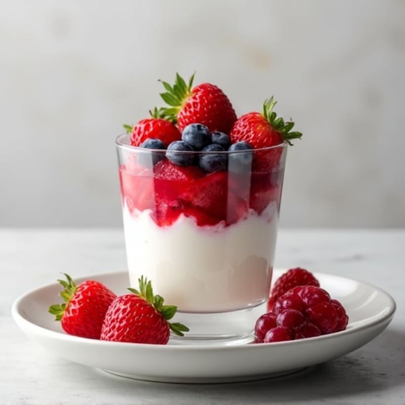 Greek Yogurt Protein Parfait with Mixed Berries
