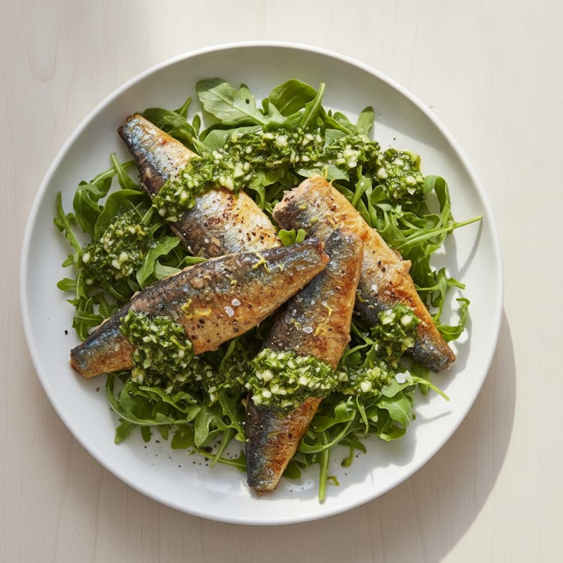 Pan-Seared Sardines with Lemon-Herb Gremolata