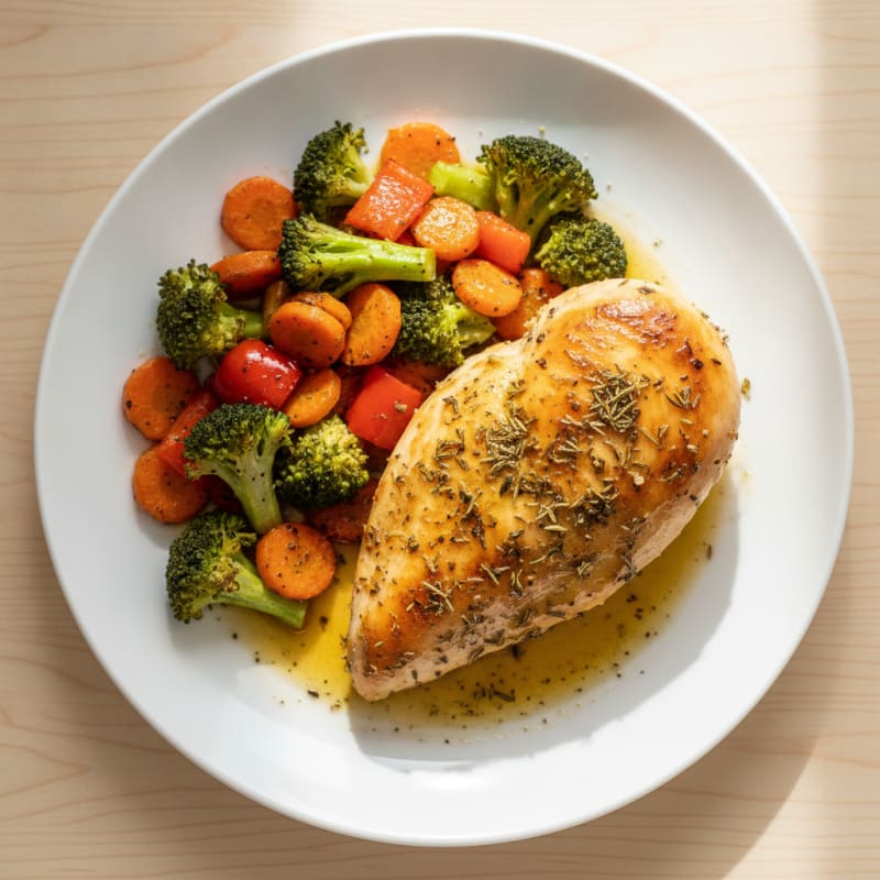 Herb-Roasted Chicken with Roasted Vegetables