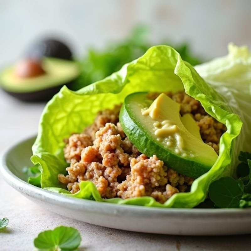 Creamy Avocado Turkey Lettuce Wrap