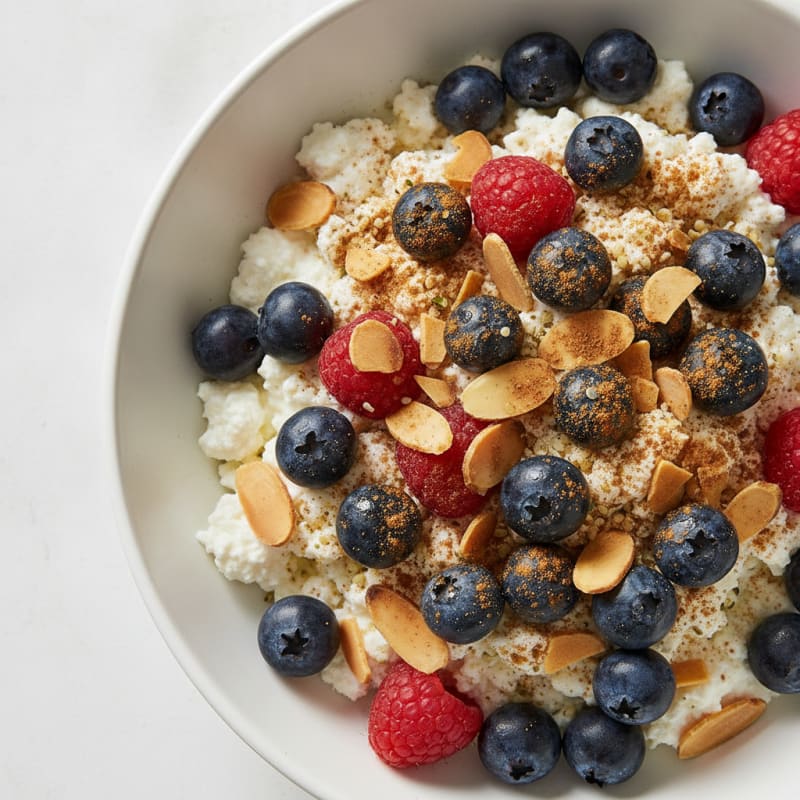 Cottage Cheese with Berries and Almonds