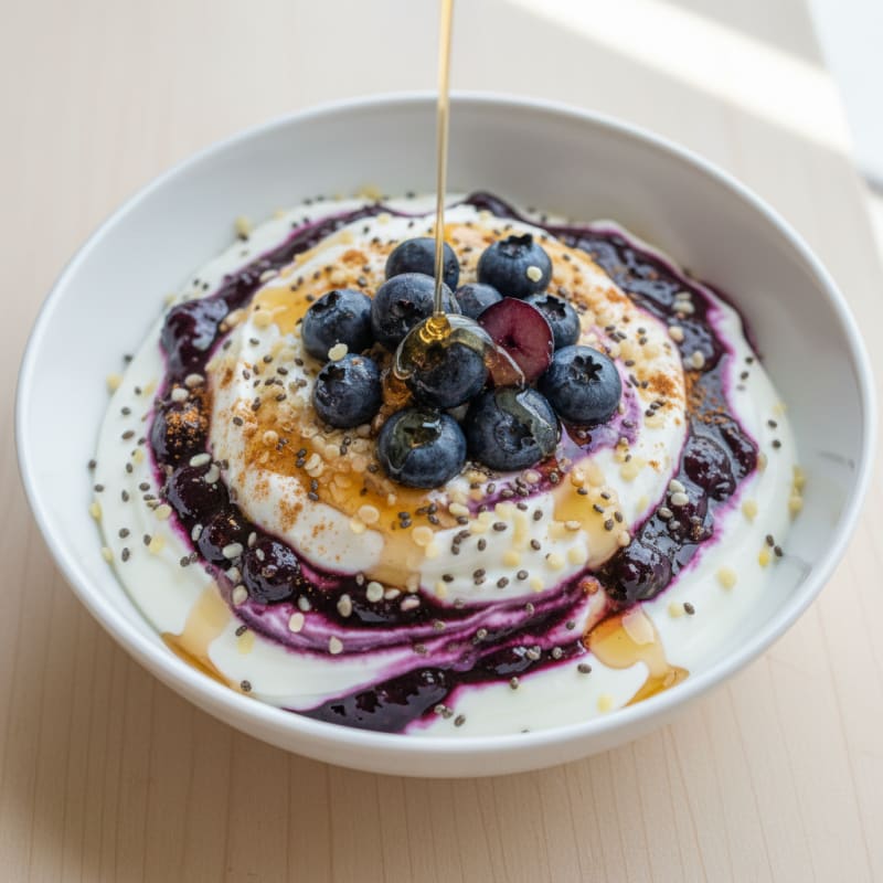 Blueberry Swirl Yogurt Parfait