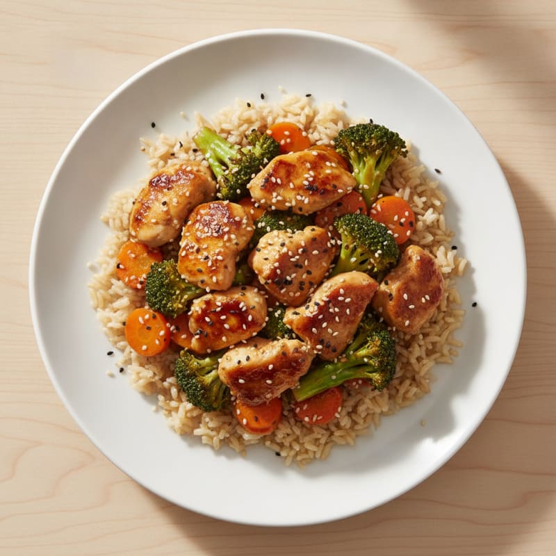 Teriyaki Chicken with Sesame Vegetables