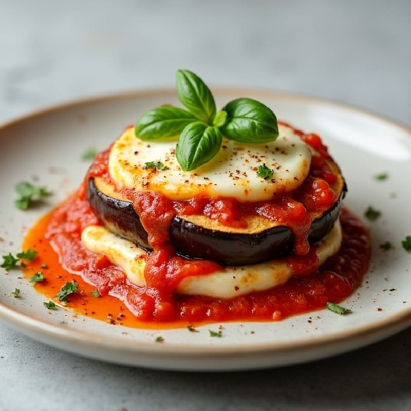 Healthy Baked Eggplant Parmesan