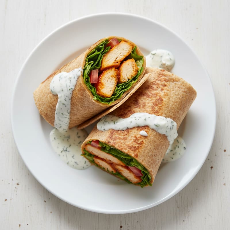 Crispy Buffalo Ranch Chicken Wraps