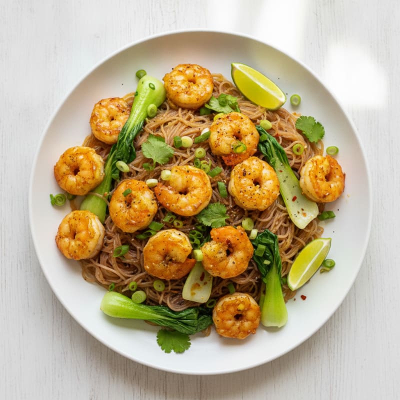 Garlic Butter Shrimp Vietnamese Noodles