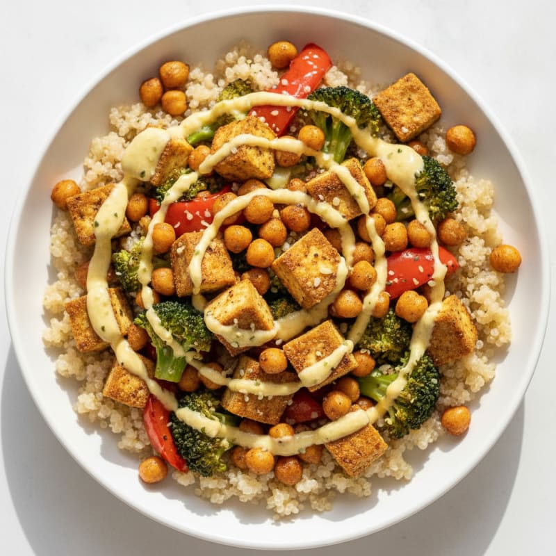 Roasted Vegetable and Chickpea Bowl