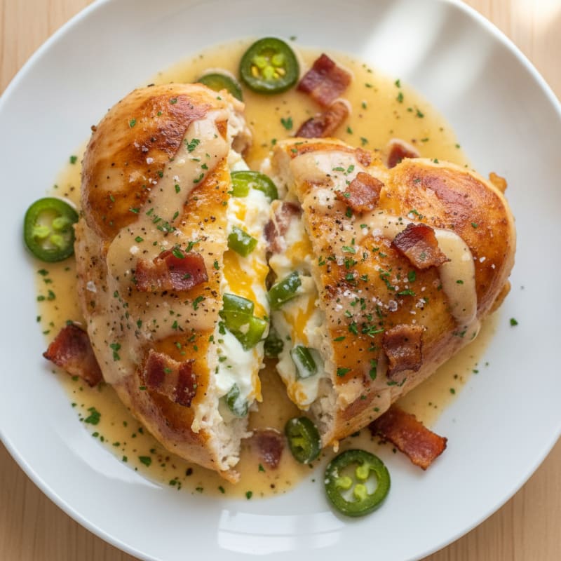 Spicy Jalapeño Popper Stuffed Chicken