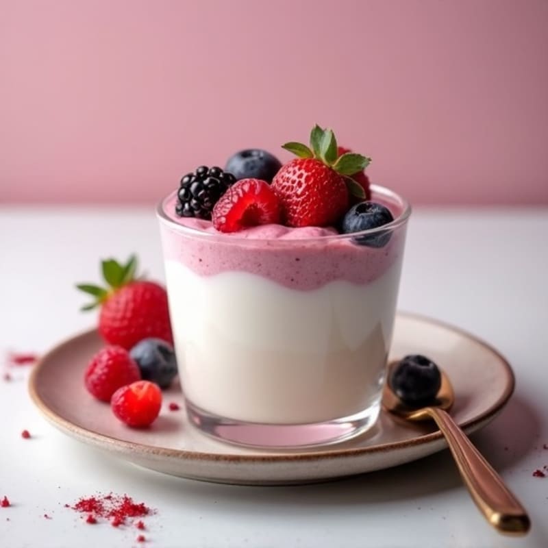 Creamy Greek Yogurt Protein Mousse with Berries