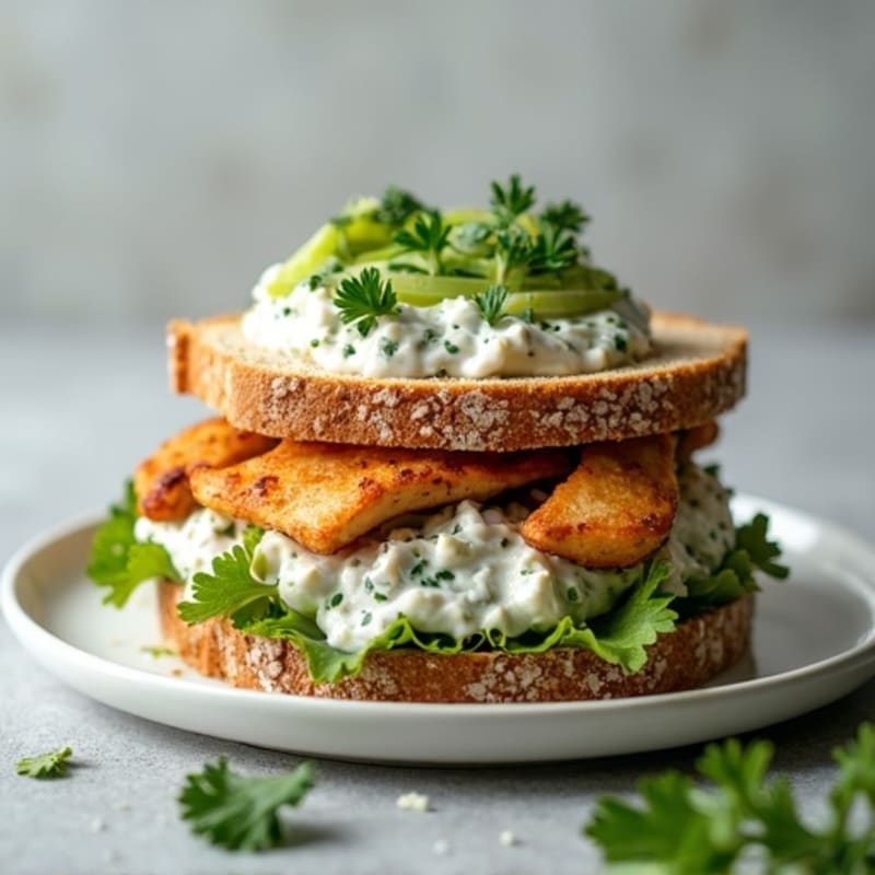 Herb-Roasted Chicken and Greek Yogurt Salad Sandwich