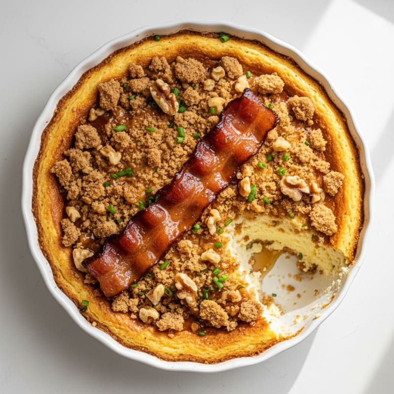 Creamy Protein Cheesecake with Toasted Bread Crumbs