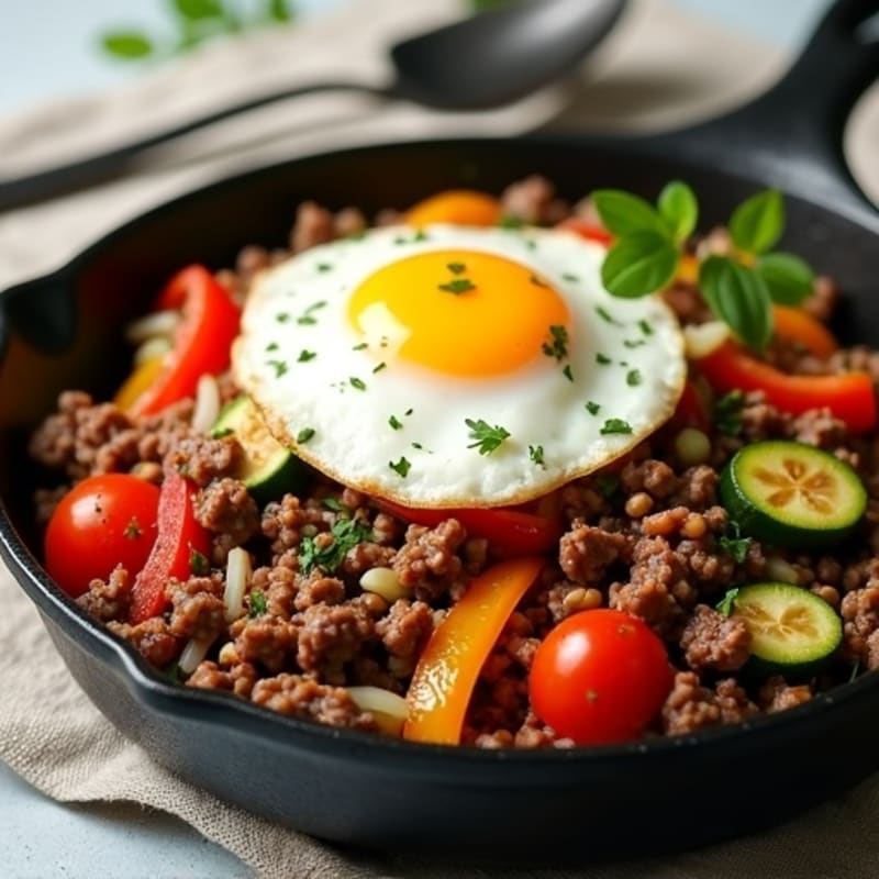 Hearty Ground Beef and Vegetable Skillet