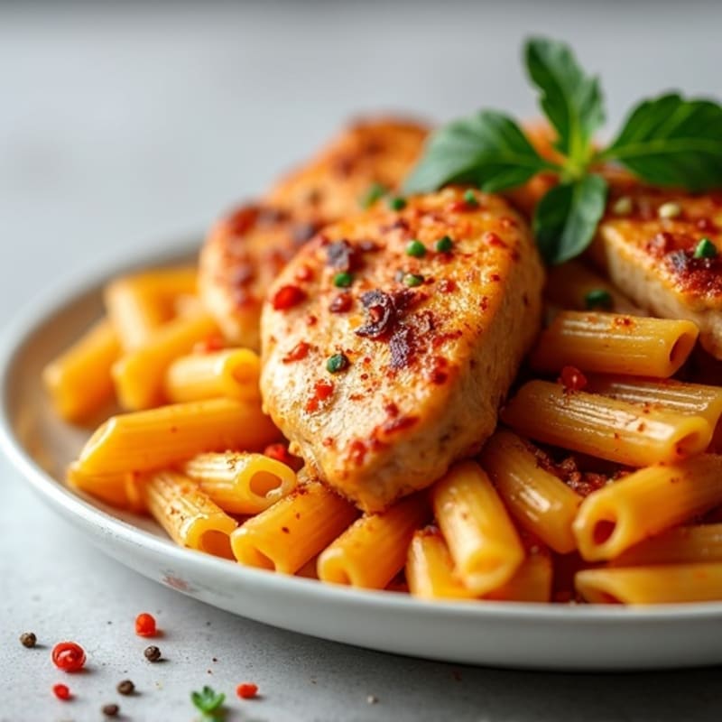 Spicy Paprika Garlic Chicken Pasta