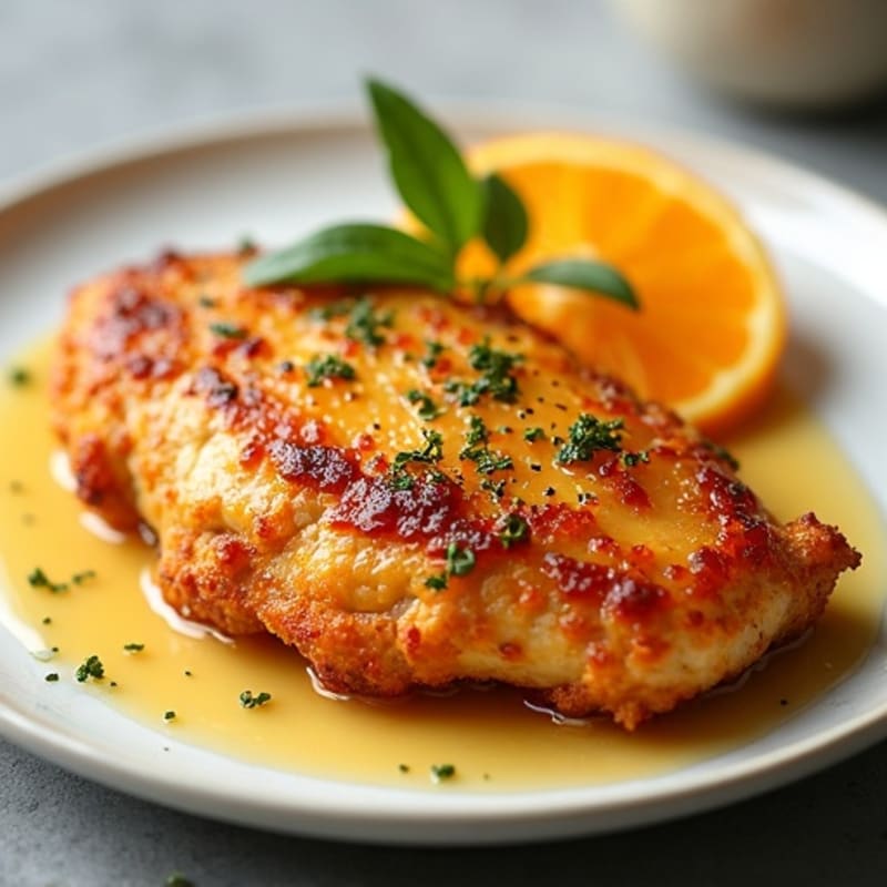 Crispy Citrus-Glazed Chicken with Fresh Orange Sauce