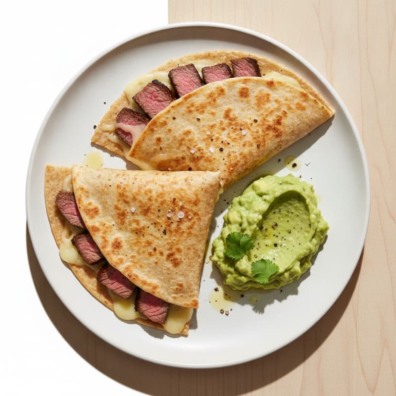 Carne Asada Quesadillas with Guacamole
