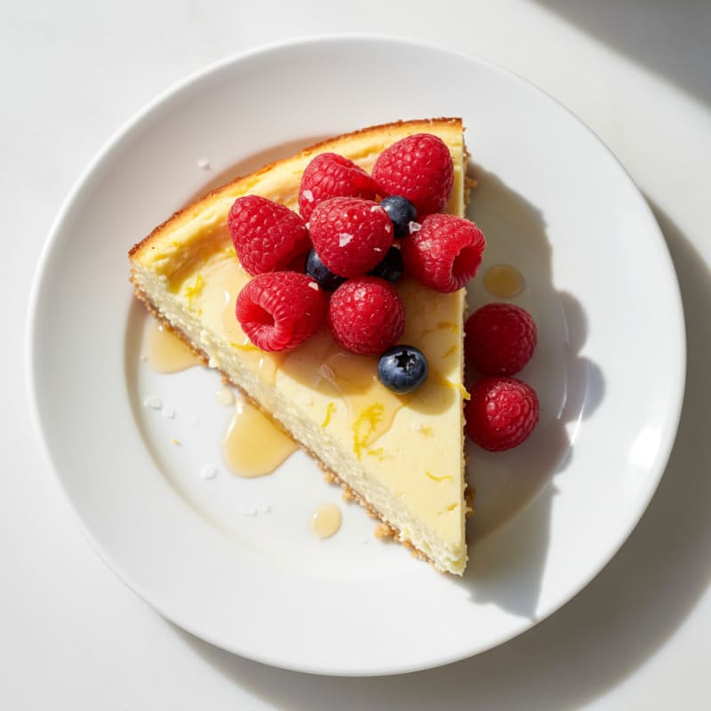 Creamy Lemon Cottage Cheese Cheesecake