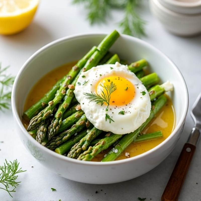 Lemon-Herb Cottage Cheese Bowl with Roasted Asparagus