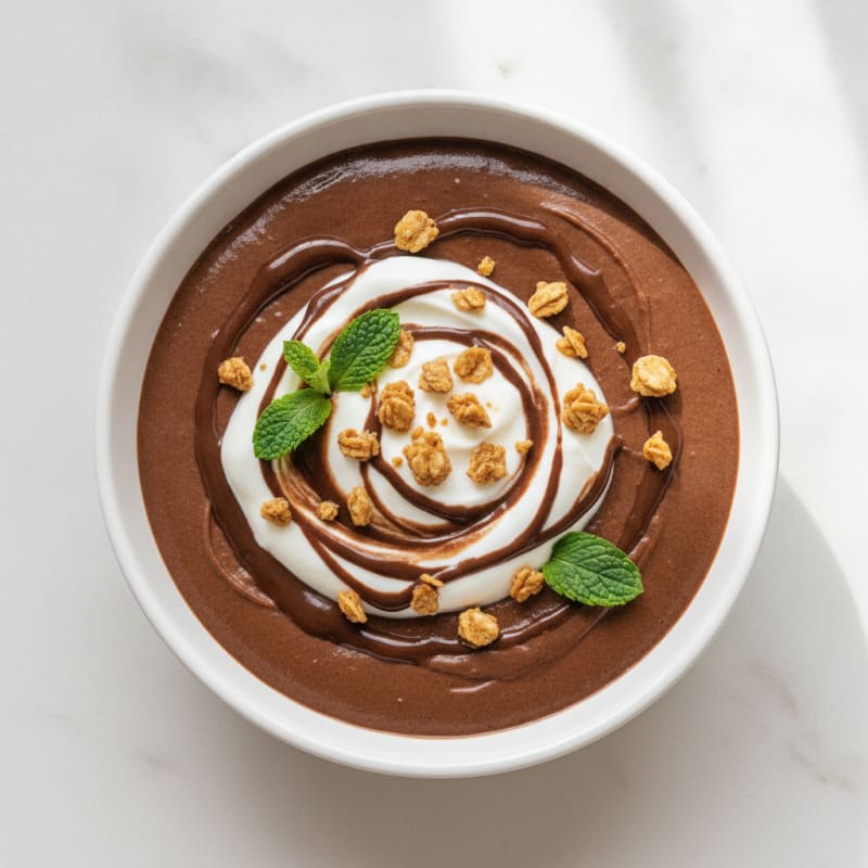 Silky Chocolate Protein Pudding with Greek Yogurt