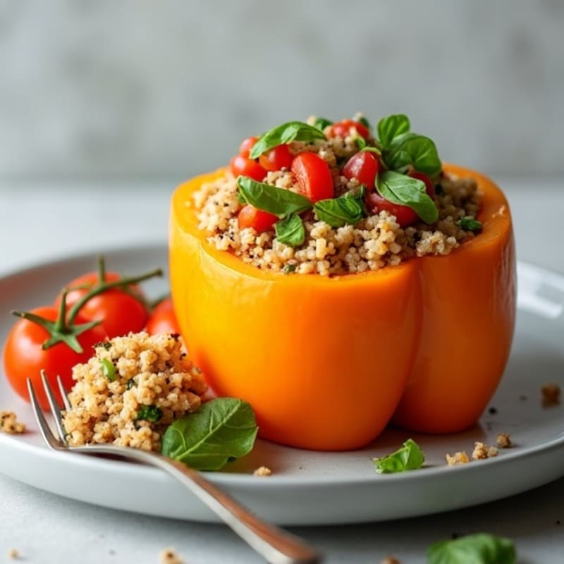 Turkey-Quinoa Stuffed Bell Peppers