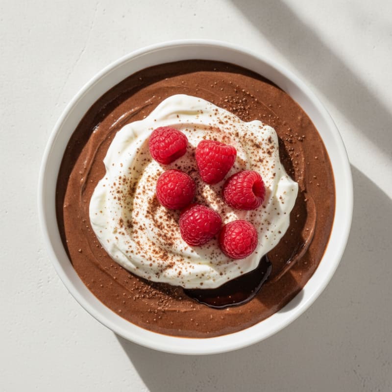 Silky Chocolate Protein Pudding with Greek Yogurt