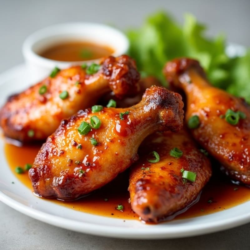 Crispy Baked Sticky Honey-Garlic Chicken Wings