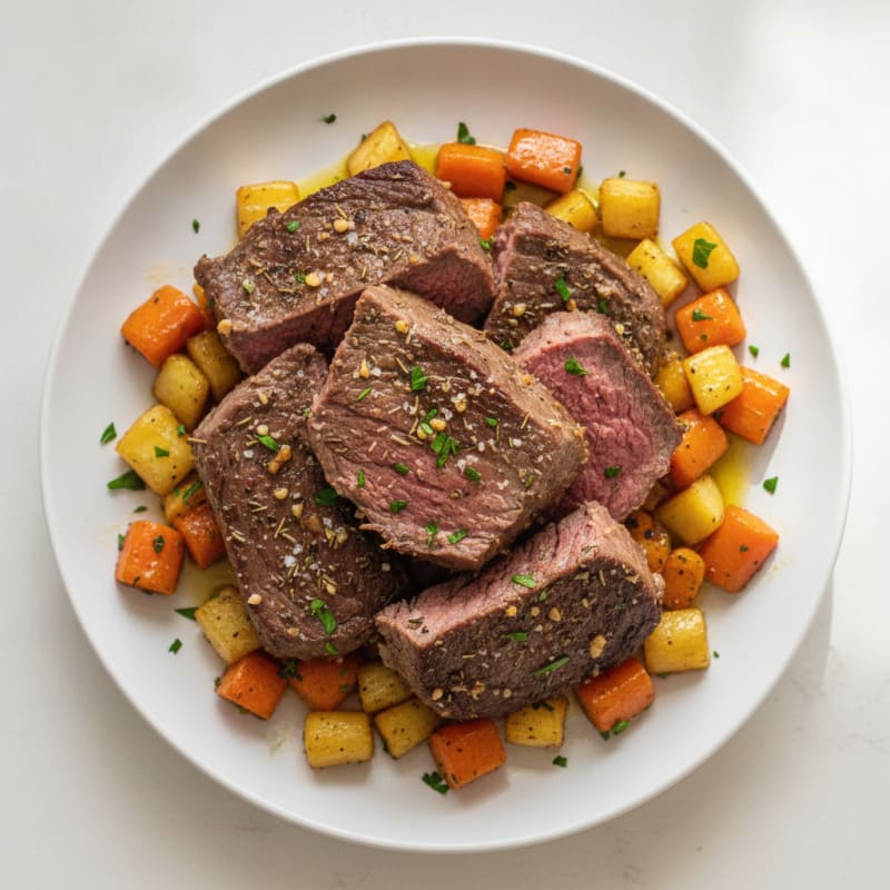 Herb-Roasted Beef Chuck with Root Vegetables