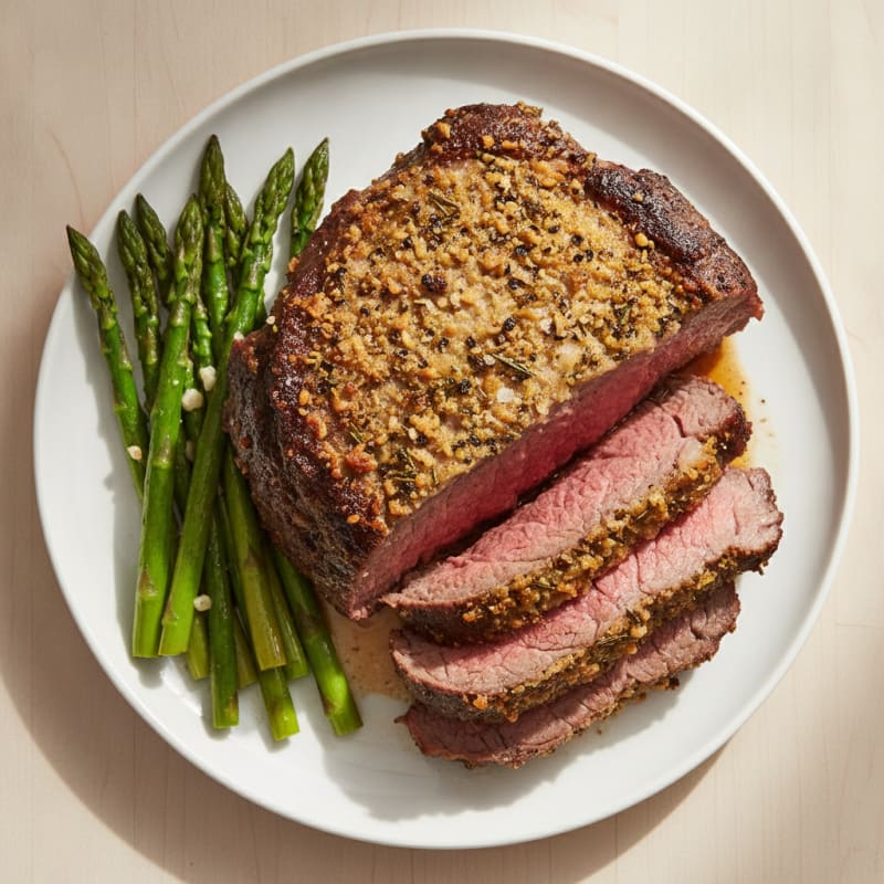 Prime Rib with Roasted Asparagus