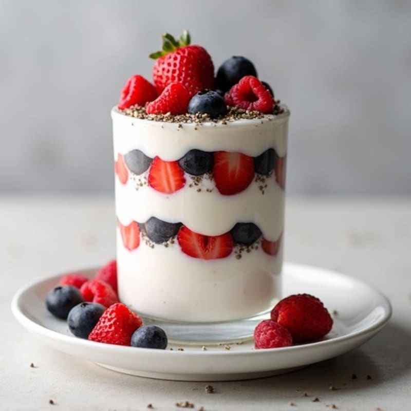 Creamy Greek Yogurt Protein Parfait with Chia and Berries