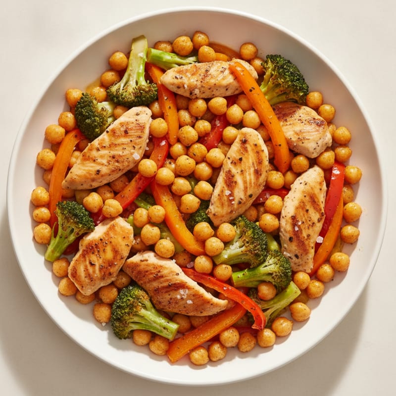 Roasted Chickpea and Vegetable Medley