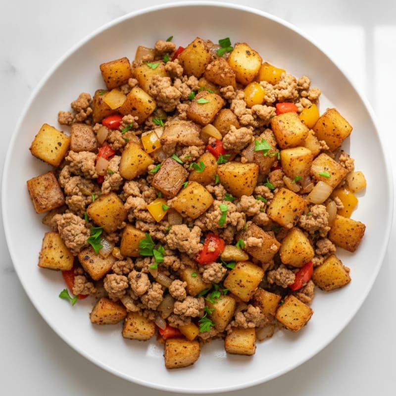 Savory Ground Turkey and Potato Hash