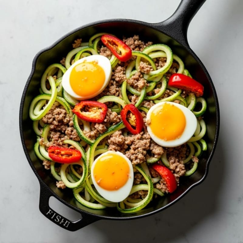 Protein-Packed Turkey and Zucchini Noodle Skillet